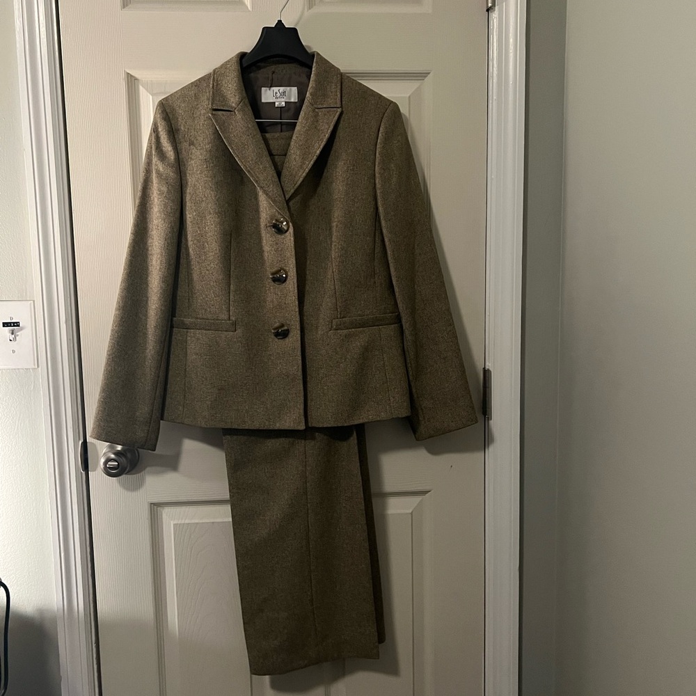 Le Suit Petite Textured Tan Blazer